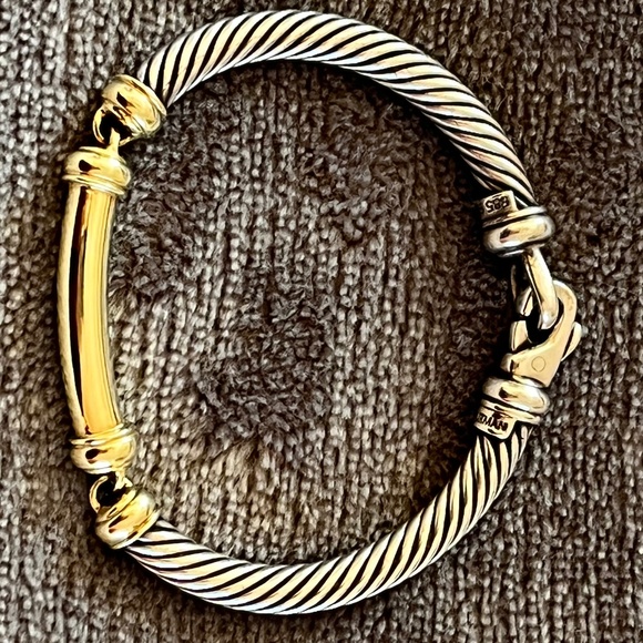 VINTAGE DAVID YURMAN GOLD AND SILVER BRACELET - Picture 4 of 4